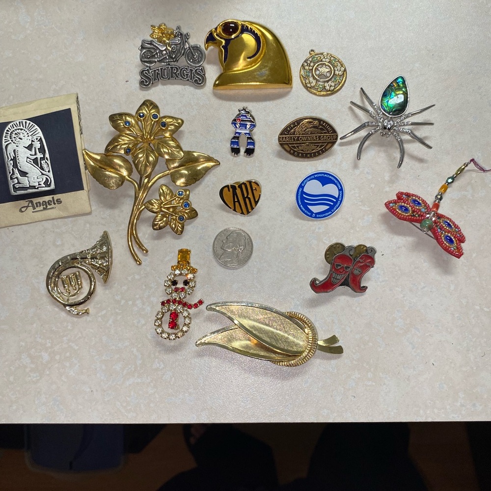 Lot of pins/brooch Harley cowboys